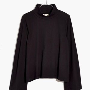 Madewell Wide-Sleeve Turtleneck in True Black